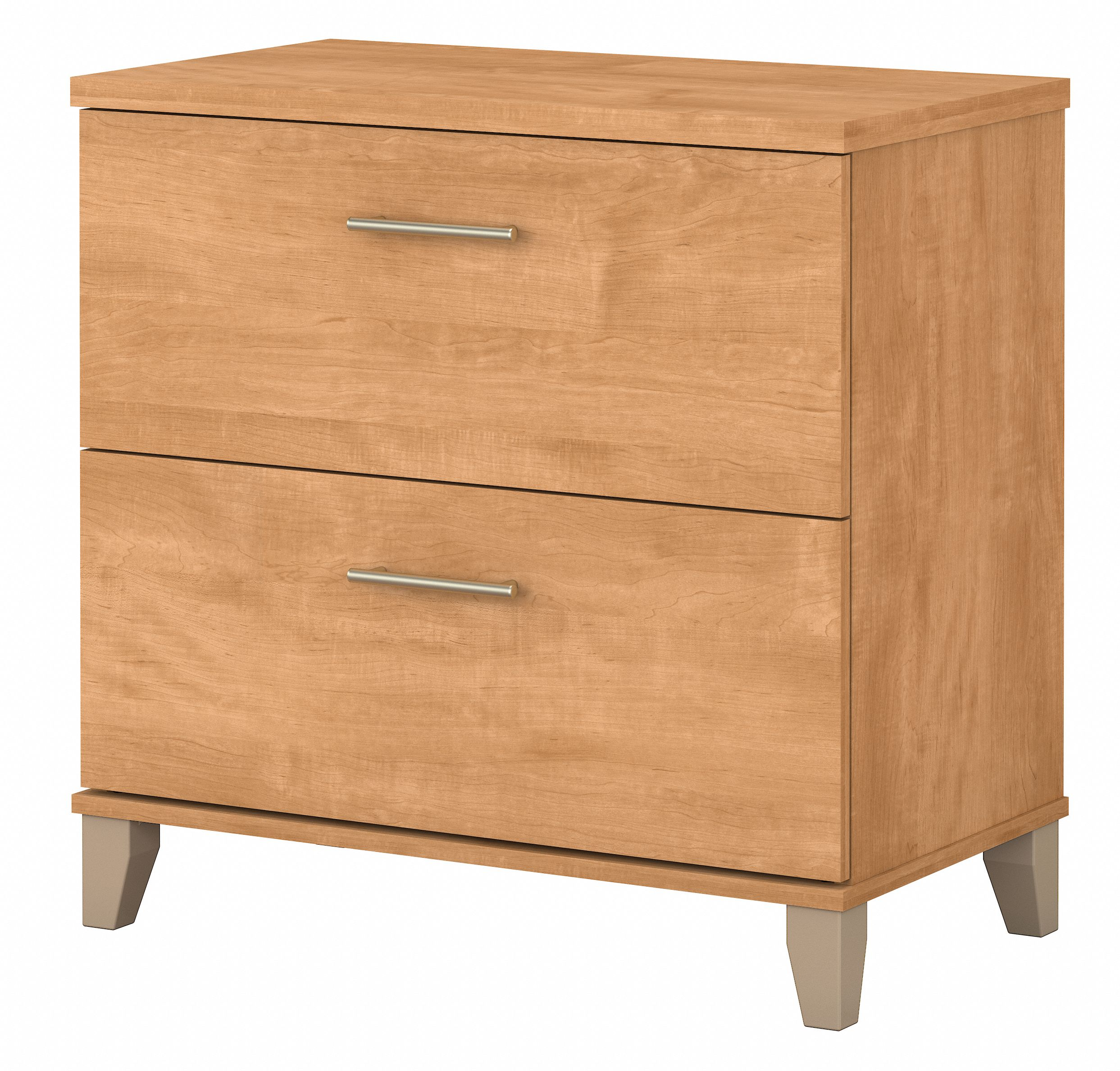Bush Furniture Somerset 2 Drawer Lateral File Cabinet | Maple Cross/White_0
