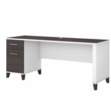 Bush Furniture Somerset 72W Office Desk with Drawers | Storm Gray/White_0