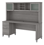 Bush Furniture Somerset 72W Office Desk with Drawers and Hutch | Platinum Gray_0
