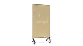 Ghent Pointe Mobile Glassboard, Magnetic, Beige Glass w/ Black Frame, 77"H x 36"W_0