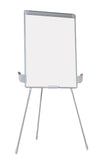 MasterVision Melamine Dry-Erase Tri-Pod Presentation Easel with Pen Accessory Cups, Silver Frame, 29.5" x 42"