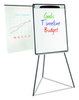 MasterVision Magnetic Steel Dry-Erase Tripod Presentation Easel with Extension Arms, Black and Silver Aluminum Frame, 29.5" x 42"