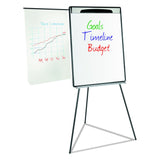 MasterVision Magnetic Steel Dry-Erase Tripod Presentation Easel with Extension Arms, Black and Silver Aluminum Frame, 29.5" x 42"