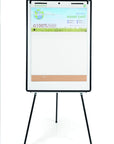 MasterVision Magnetic Steel Dry-Erase Tripod Presentation Easel with Extension Arms, Black and Silver Aluminum Frame, 29.5" x 42"
