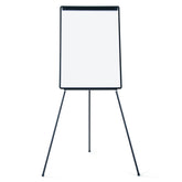 MasterVision Magnetic Dry-Erase Tripod Presentation Easel, Black Plastic Frame, 29.5" x 42"