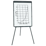 MasterVision Magnetic Dry-Erase Tripod Presentation Easel, Black Plastic Frame, 29.5" x 42"