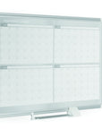 MasterVision Magnetic Steel Dry-Erase Four Month Planner, 36" x 48", Aluminum Frame