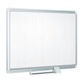 MasterVision Magnetic Steel Dry-Erase Planning Board with Accessory Kit, General Format Grid, Aluminum Frame, 24" x 36"