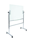 MasterVision Magnetic Glass Revolving Dry-Erase Easel, 48" x 60", Chrome