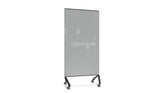 Ghent Pointe Mobile Glassboard, Magnetic, Gray Glass w/ Black Frame, 77"H x 36"W_0