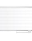 MasterVision Magnetic Ruled Steel Dry-Erase Planning Board, Aluminum Frame, 48" x 72"