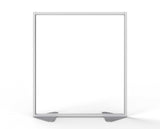 Ghent Floor Partition w/ Aluminum Frame and Full Panel Infill, Clear Acrylic, 54"H x 48"W_1