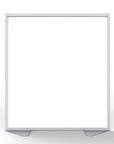 Ghent Floor Partition w/ Aluminum Frame and Full Panel Infill, Porcelain, 54"H x 48"W_1