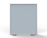 Ghent Floor Partition w/ Aluminum Frame and Full Panel Infill, Silver Vinyl, 54"H x 48"W_1