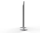 Ghent Floor Partition w/ Aluminum Frame and Full Panel Infill, Clear Acrylic, 72"H x 48"W_2