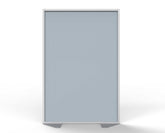 Ghent Floor Partition w/ Aluminum Frame and Full Panel Infill, Silver Vinyl, 72"H x 48"W_1