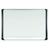 MasterVision MVI Magnetic Porcelain Dry-Erase Board, 48" x 96", Aluminum & Black Frame_0