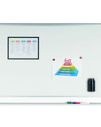 MasterVision MVI Magnetic Steel Dry-Erase Board, 48" x 96", Aluminum & Black Frame_1