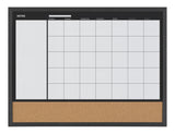 MasterVision 3-in-1 Dry-Erase Calendar Planner Board, 18" x 24", Black Frame