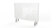 Ghent Partition Extender, Clear Thermoplastic w/ Attached Clamp, 24" H x 24" W_0