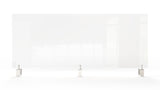 Ghent Partition Extender, Clear Thermoplastic w/ Attached Clamp, 18" H x 48" W_1