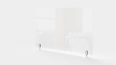 Ghent Partition Extender, Clear Thermoplastic w/ Screws, 18" H x 29" W_0
