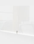 Ghent Partition Extender, Clear Thermoplastic w/ Screws, 30" H x 48" W_0