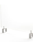 Ghent Partition Extender, Frosted Thermoplastic w/ Attached Clamp, 18"H x 29"W_0