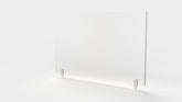 Ghent Partition Extender, Frosted Thermoplastic w/ Screws, 30"H x 29"W_0