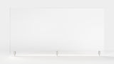 Ghent Partition Extender, Frosted Thermoplastic w/ Screws, 30"H x 59"W_1