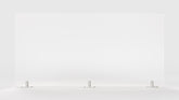 Ghent Partition Extender, Frosted Thermoplastic w/ Tape, 24"H x 48"W_0