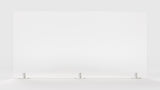 Ghent Partition Extender, Frosted Thermoplastic w/ Tape, 24"H x 59"W_1