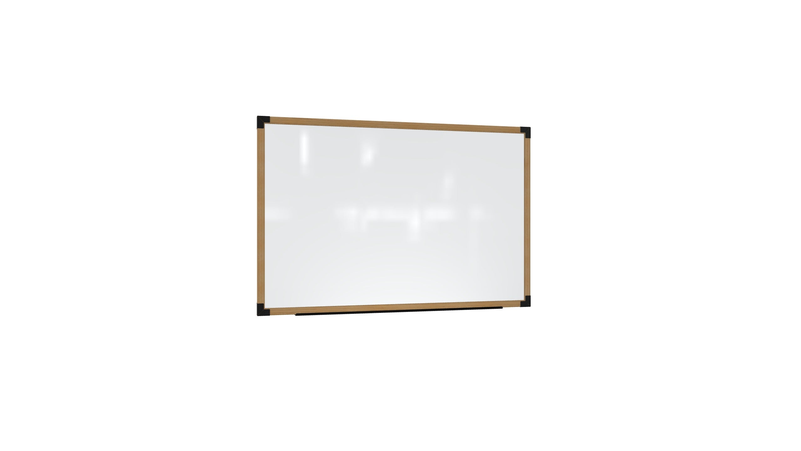Ghent Prest Wall Whiteboard, Magnetic, Natural Oak Frame, 2'H x 3'W_0