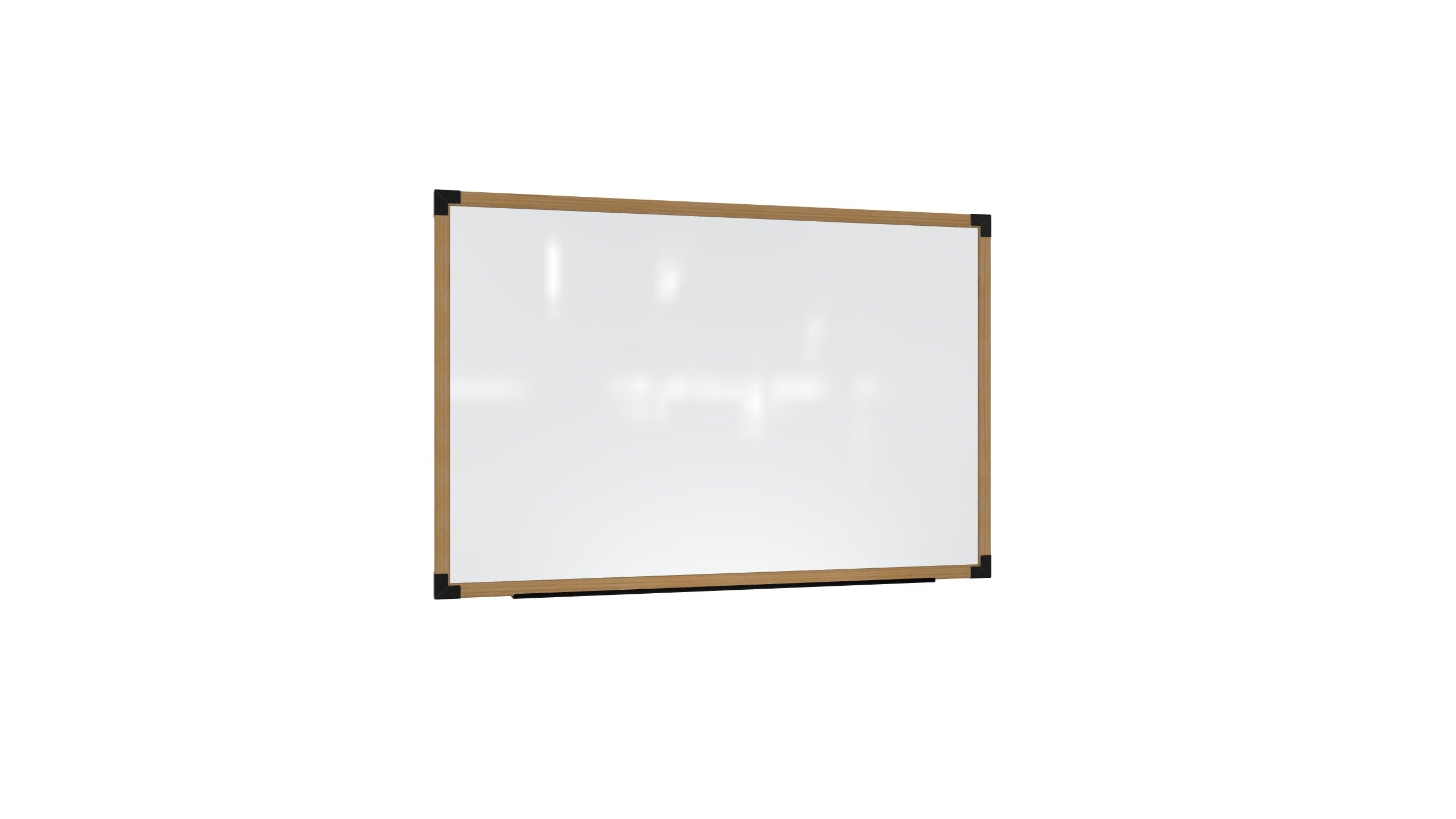 Ghent Prest Wall Whiteboard, Magnetic, Natural Oak Frame, 3'H x 4'W_0