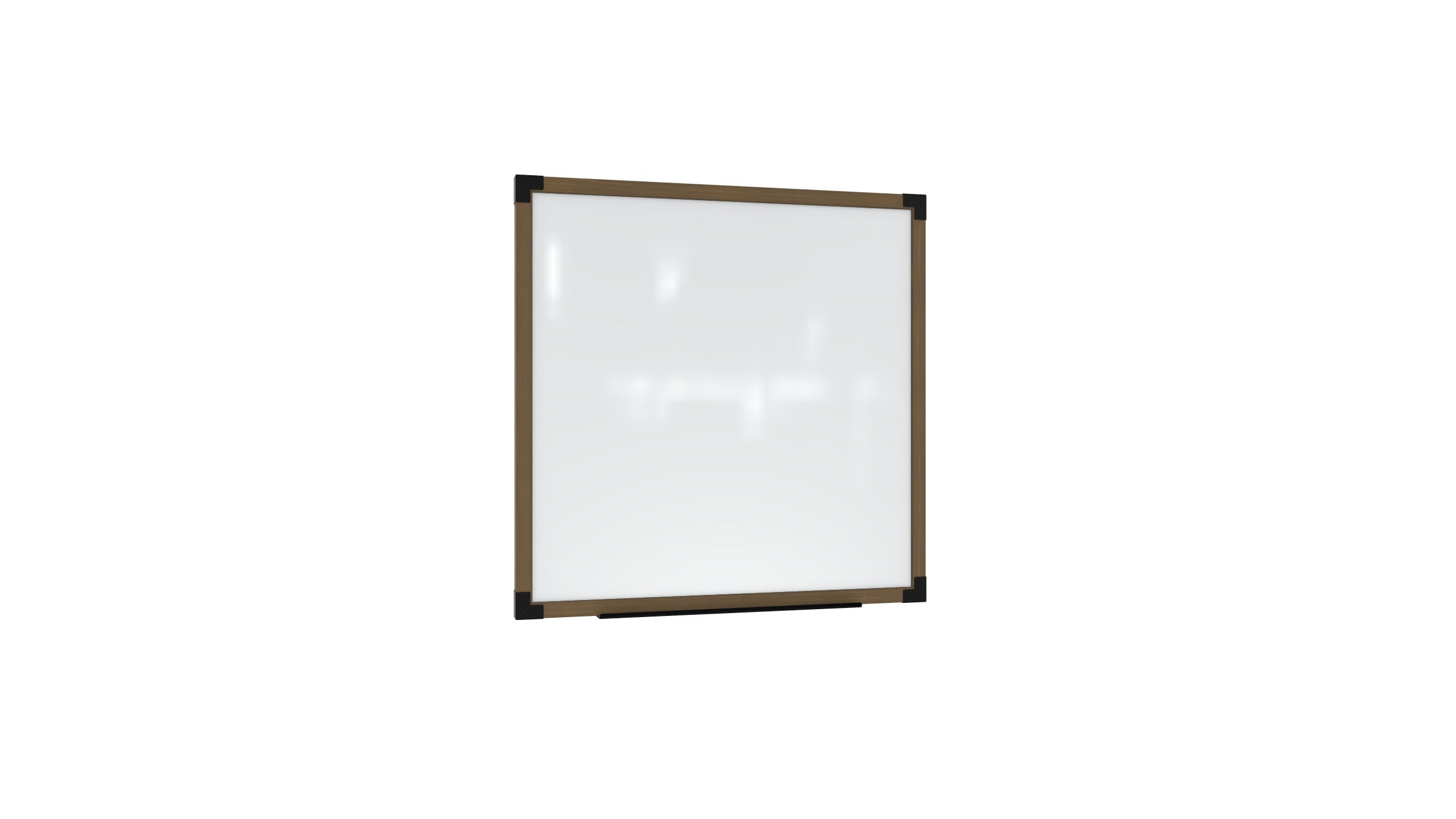 Ghent Prest Wall Whiteboard, Magnetic, Driftwood Oak Frame, 4'H x 4'W_0