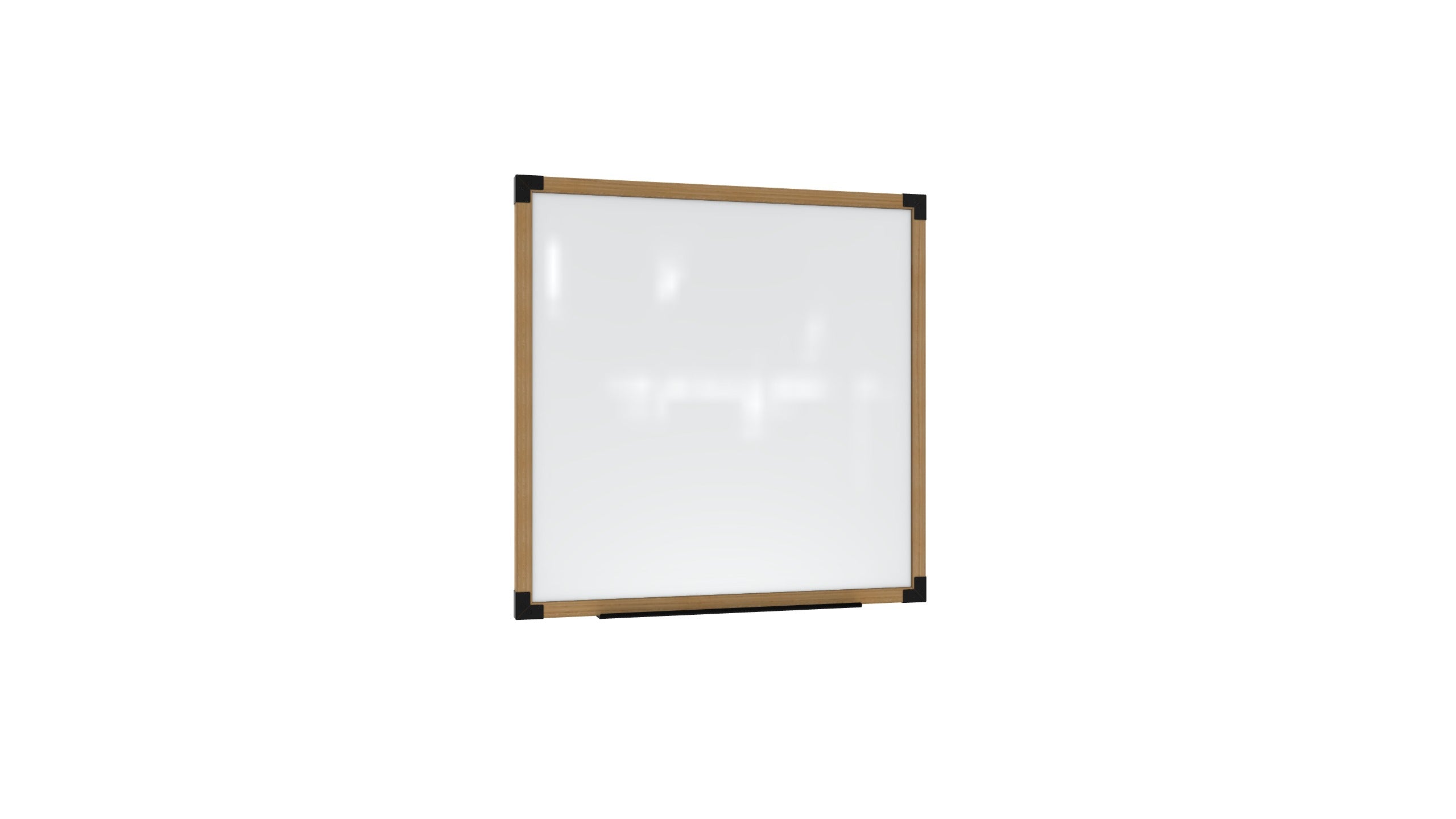 Ghent Prest Wall Whiteboard, Magnetic, Natural Oak Frame, 4'H x 4'W_0