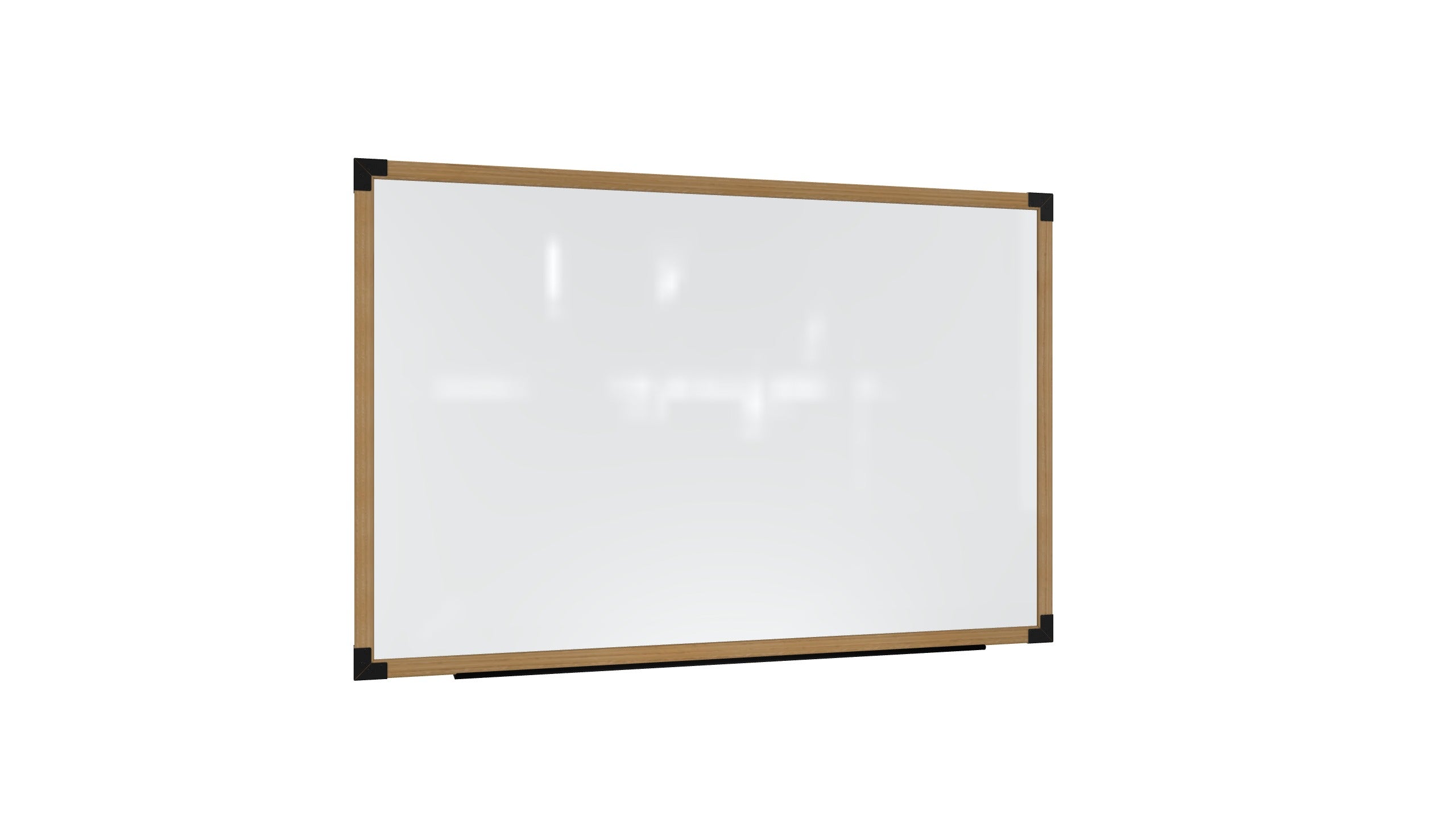Ghent Prest Wall Whiteboard, Magnetic, Natural Oak Frame, 3'H x 5'W_0