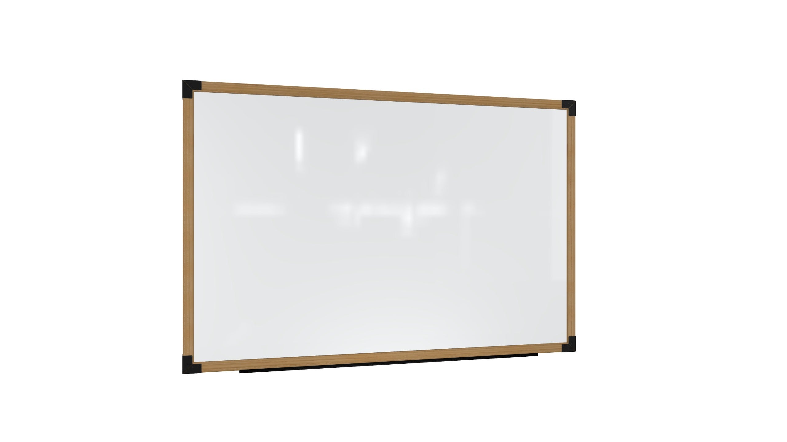 Ghent Prest Wall Whiteboard, Magnetic, Natural Oak Frame, 3'H x 6'W_0