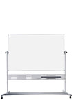 MasterVision Magnetic Double-Sided Dry-Erase Mobile Revolving Easel 48" x 72", Gray