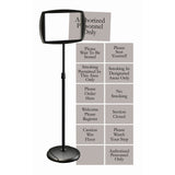 MasterVision Rectangular Dry-Erase Sign Stand with Inserts, 15" x 10.6", Black