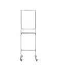 Mobile Self-Standing Individual Glass Workstation, 24" x 76", Glass Board, Anodized Aluminum Structure_1