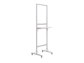 Mobile Self-Standing Individual Glass Workstation, 24" x 76", Glass Board, Anodized Aluminum Structure_0