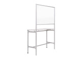 Mobile Self-Standing Individual Glass Workstation,73" x 48", Glass Board, Anodized Aluminum Structure_0