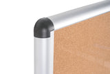 MasterVision Slim Line Cork Bulletin Enclosed Board Cabinet, Single Top Hinged Door, 47" x 38"