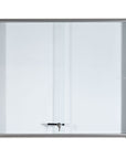 MasterVision MVI Magnetic Porcelain Dry-Erase Enclosed Board Cabinet, Two Sliding Glass Doors, 38.6" x 45.7", Aluminum Frame