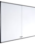 MasterVision MVI Magnetic Porcelain Dry-Erase Enclosed Board Cabinet, Two Sliding Glass Doors, 47" x 72", Aluminum Frame