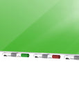 Ghent Aria Low Profile Glassboard, Magnetic, 4'H x 5'W, Horizontal, Green_2