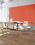 Ghent Aria Low Profile Glassboard, Non-magnetic, 10'H x 4'W, Vertical, Peach_3