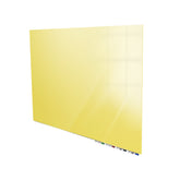 Ghent Aria Low Profile Glassboard, Non-magnetic, 2'H x 3'W, Horizontal, Yellow_0
