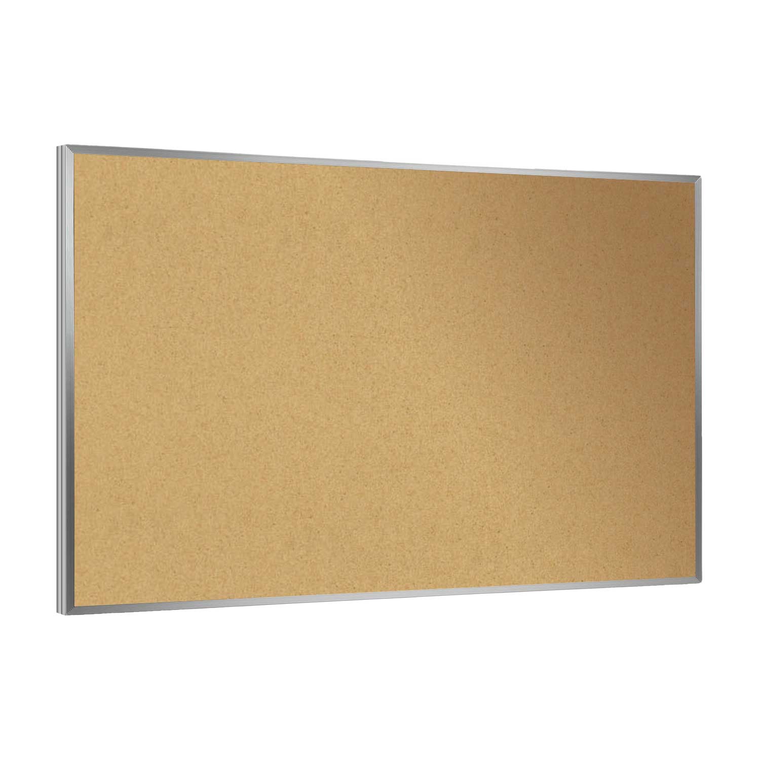Ghent Natural Cork Bulletin Board w/ Aluminum Frame, 18"H x 24"W_0